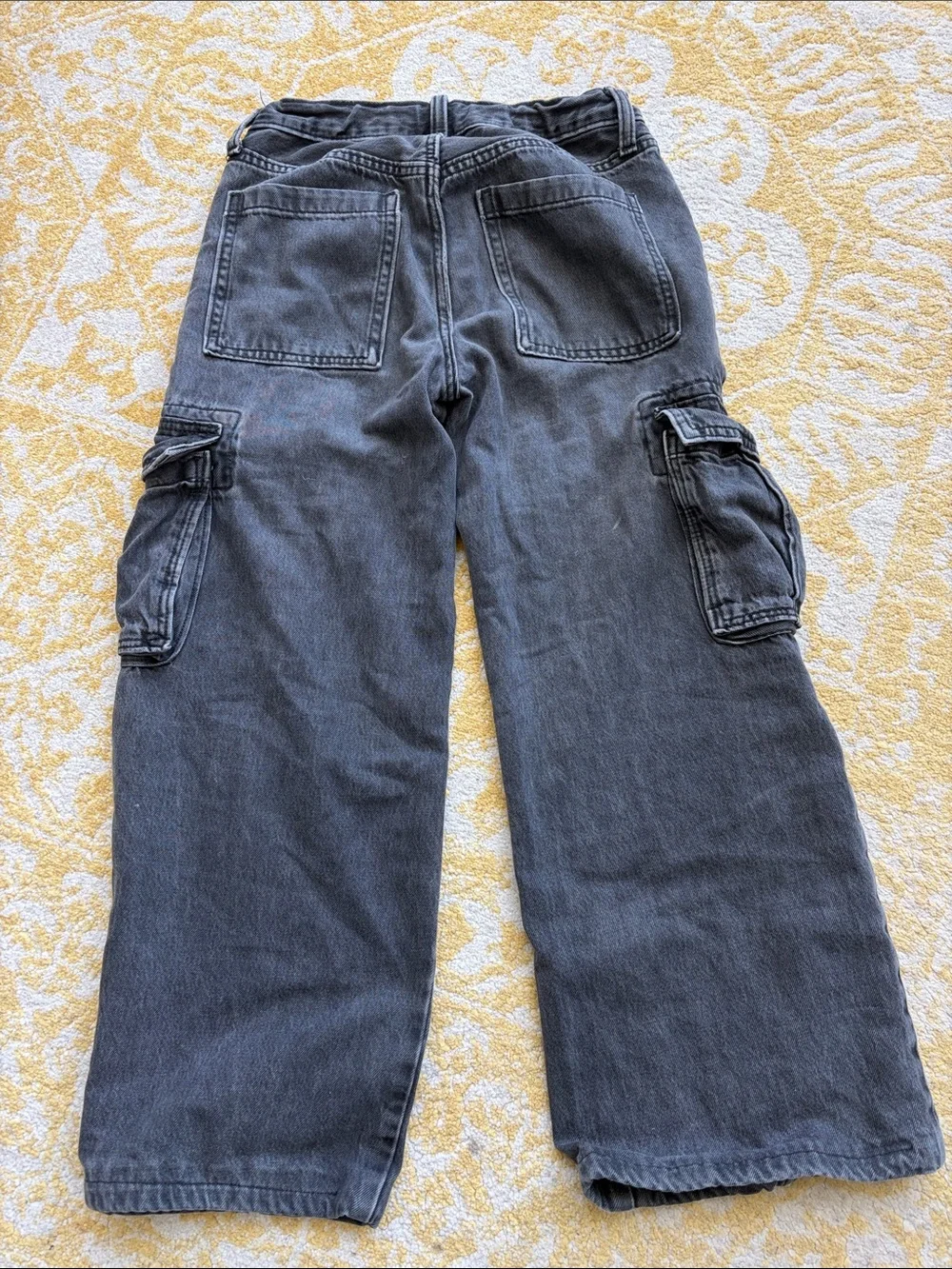 Girl’s Wide-Leg Cargo high rise Jeans